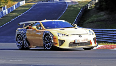 レクサス LFA をベースとしたプロトタイプがニュルブルクリンクを走行（スクープ写真）