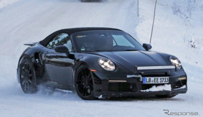 ポルシェ 911 ターボS カブリオレ（スクープ写真）