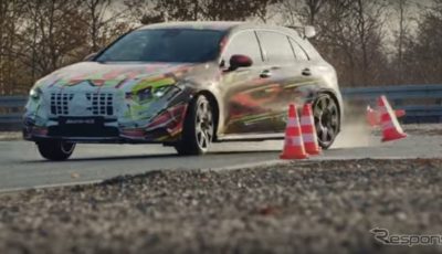 メルセデスAMGの新型「45」シリーズと見られる開発車両