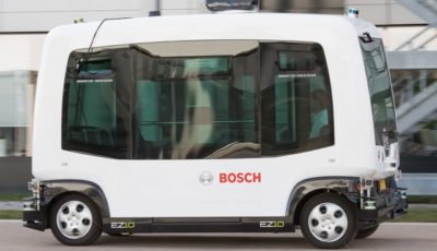 ボッシュの無人シャトルによる自動運転の走行テスト