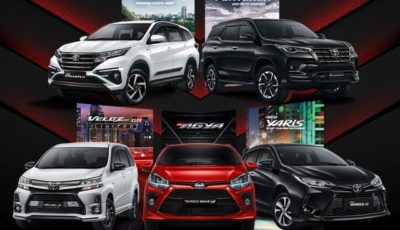 トヨタの「GR」5車種。左上からラッシュ GR スポーツ、フォーチュナー GR スポーツ、ヴェロッツ GR リミテッド、アギア GR スポーツ、ヤリス（アジア仕様）GRスポーツ